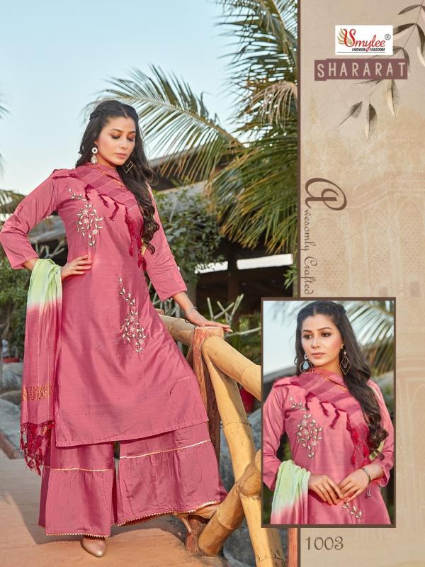 Smylee Shararat Designer Festive Wear Silk Sharara Set